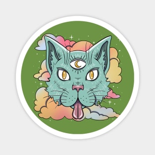 Magical Moon Cat Against the Sky Magnet